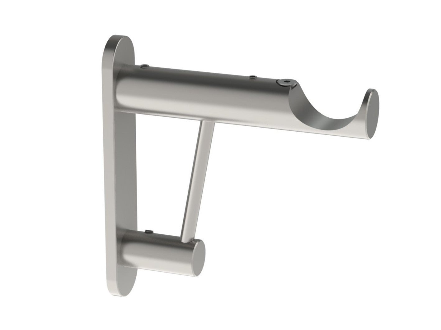 Architrave bracket for 30mm diameter curtain poles in stainless steel