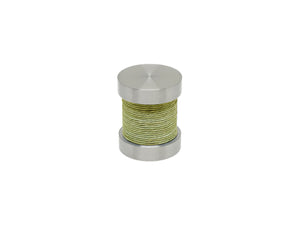 Avocado green coloured twine groove finial | Walcot House 30mm stainless steel collection