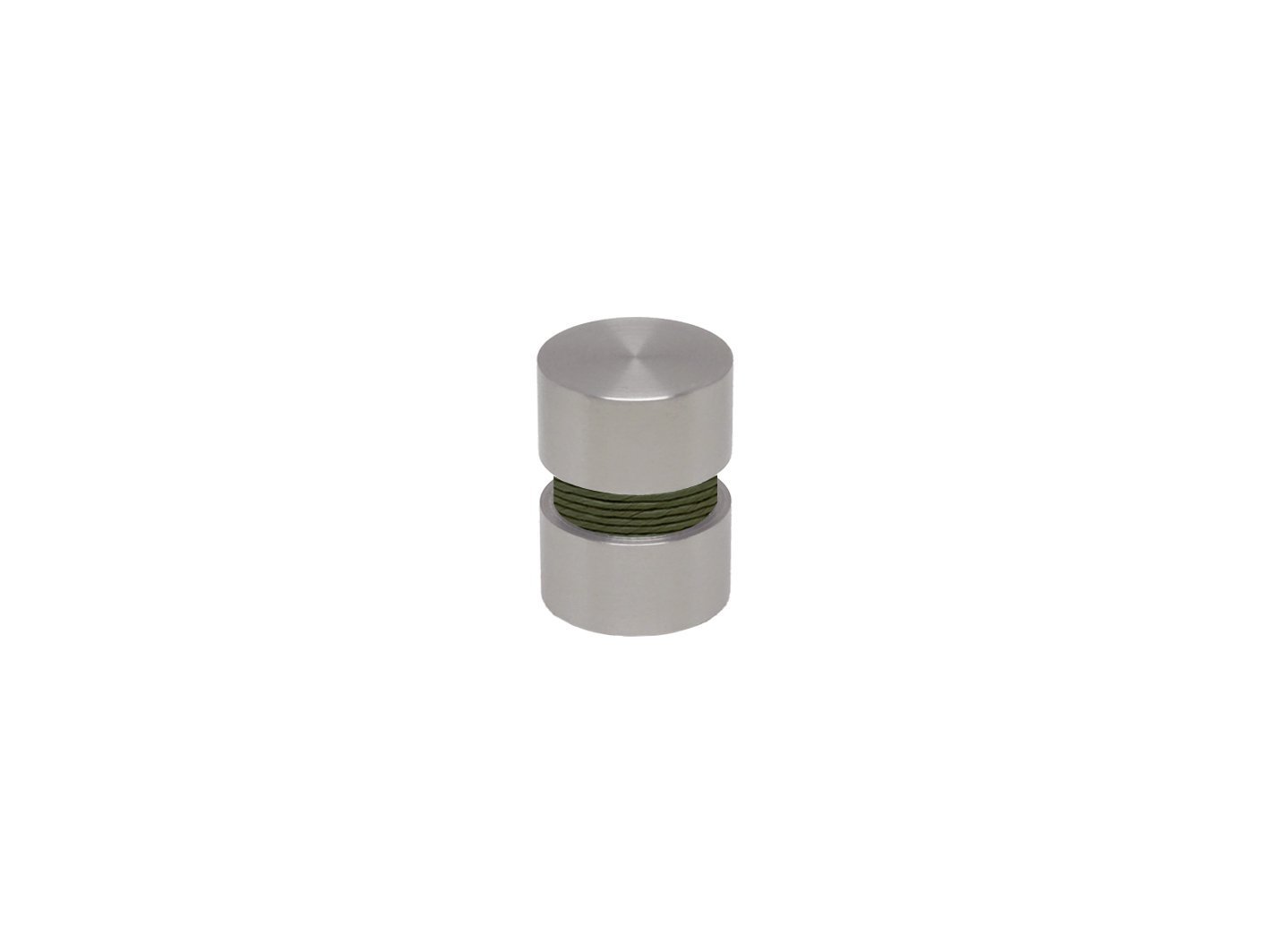 Dark green curtain pole finial, stainless steel groove, for 19mm diameter curtain pole