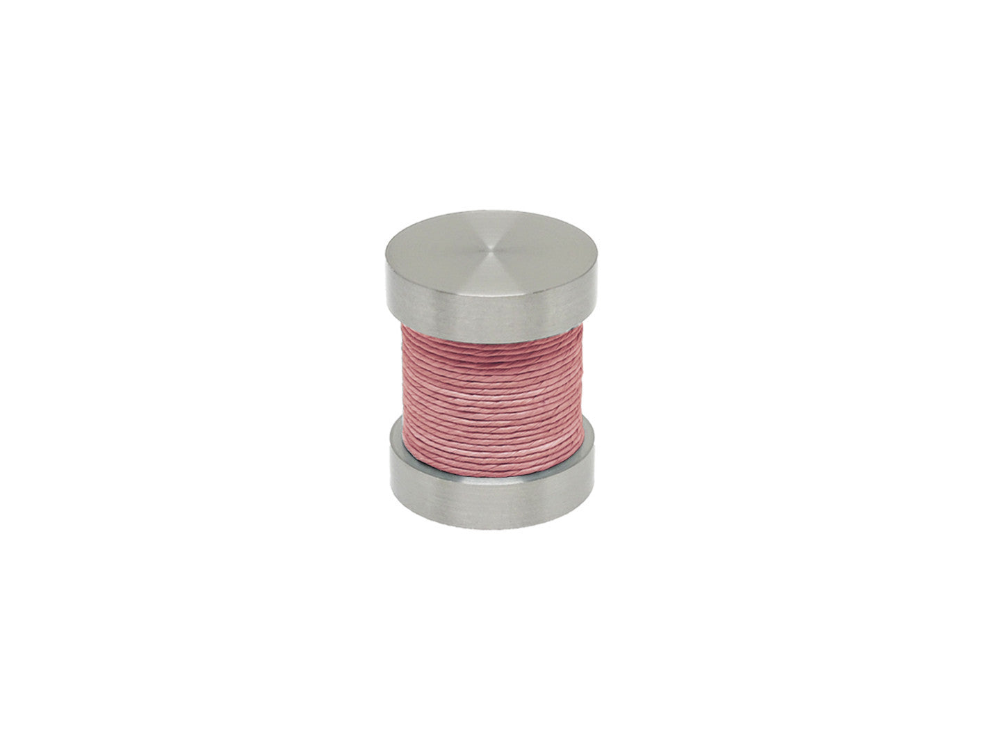 Blossom pink coloured twine groove finial | Walcot House 30mm stainless steel collection