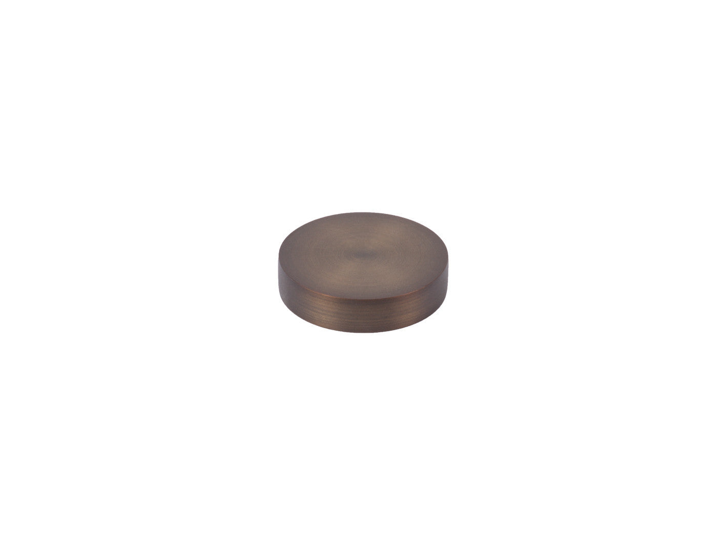 30mm mini disc finial in brushed bronze curtain pole end