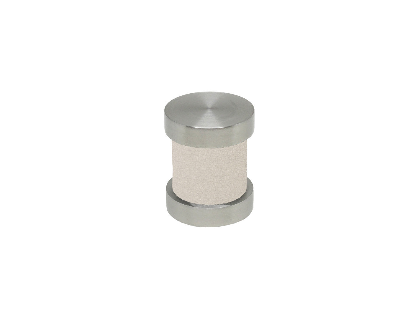 Suede chalk white groove finial | Walcot House 30mm stainless steel collection