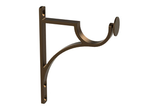 classic end bracket in brushed bronze by Walcot House