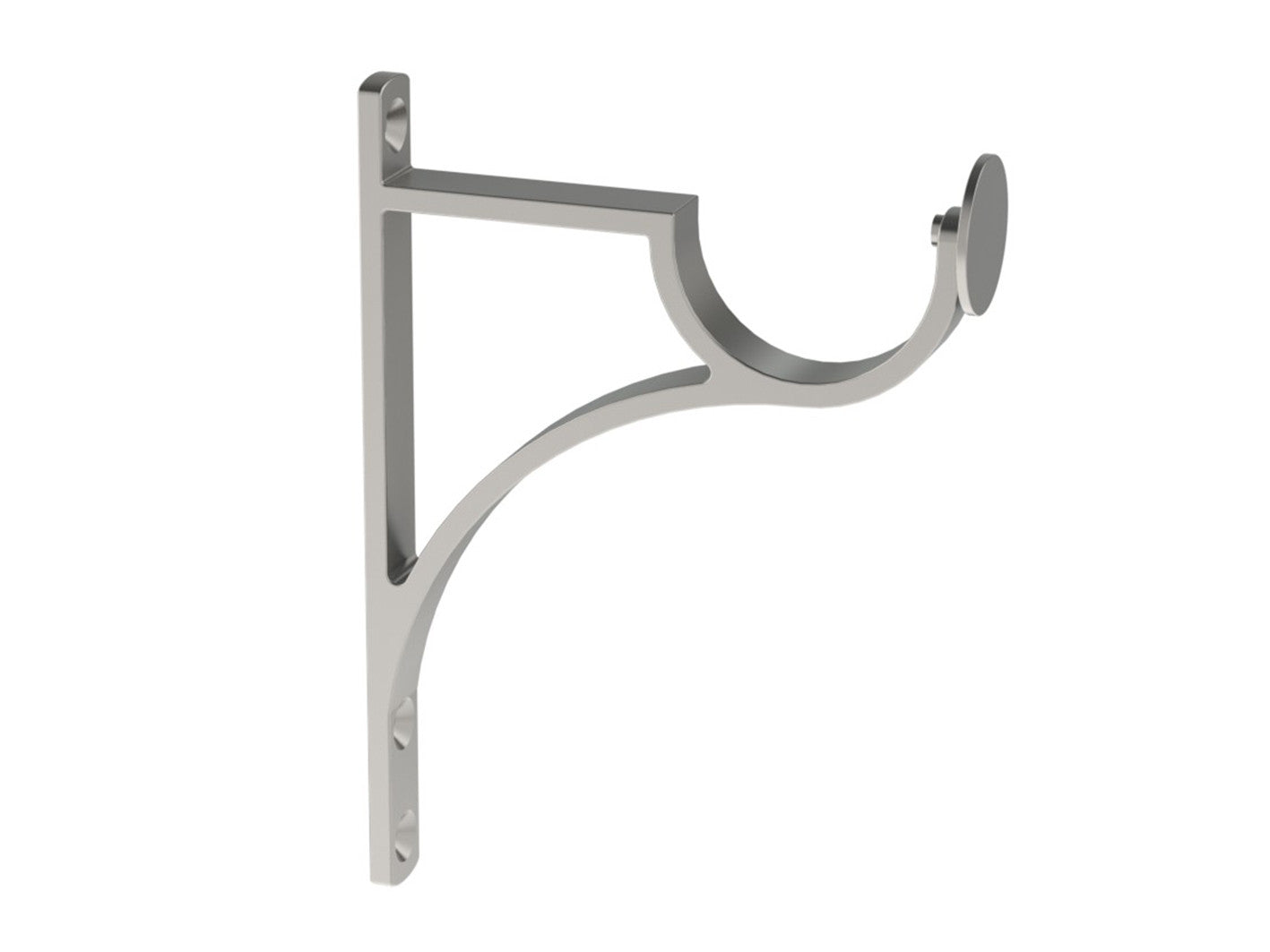classic end bracket in brushed steel by Walcot House