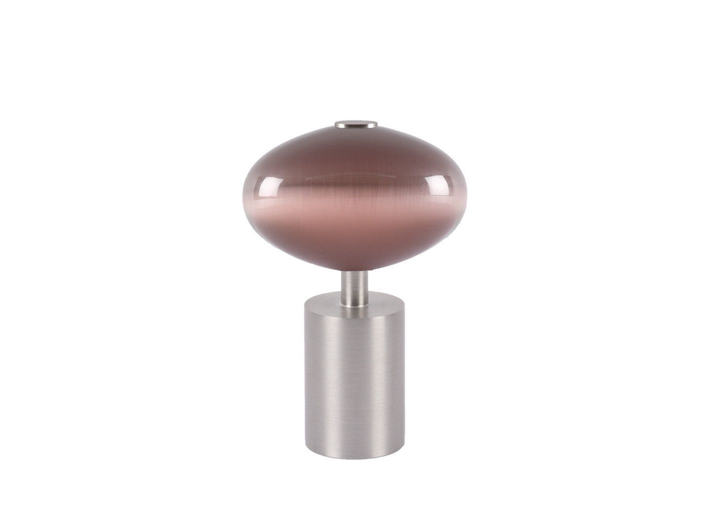 Glass moonstone finial in crocus pink | Walcot House 30mm collection