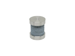 Dolphin grey coloured twine groove finial | Walcot House 30mm stainless steel collection