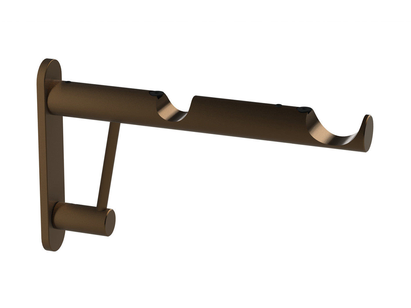 Double end bracket for 30mm and 50mm hollow metal poles in stainless steel