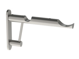 Double end bracket for 50mm and 19mm diameter curtain poles in stainless steel