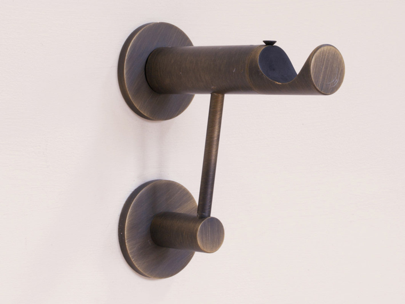 Brushed Bronze extra support arm & curtain pole bracket for heavy curtains