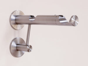 Stainless Steel extra support arm & curtain pole bracket for heavy curtains