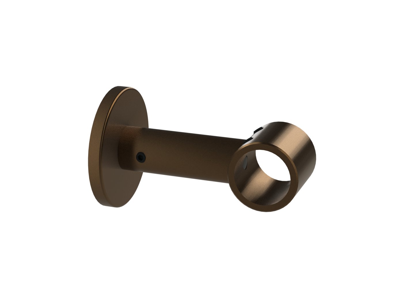 Stainless Steel face fix ring bracket for 19mm diameter curtain poles by Walcot House