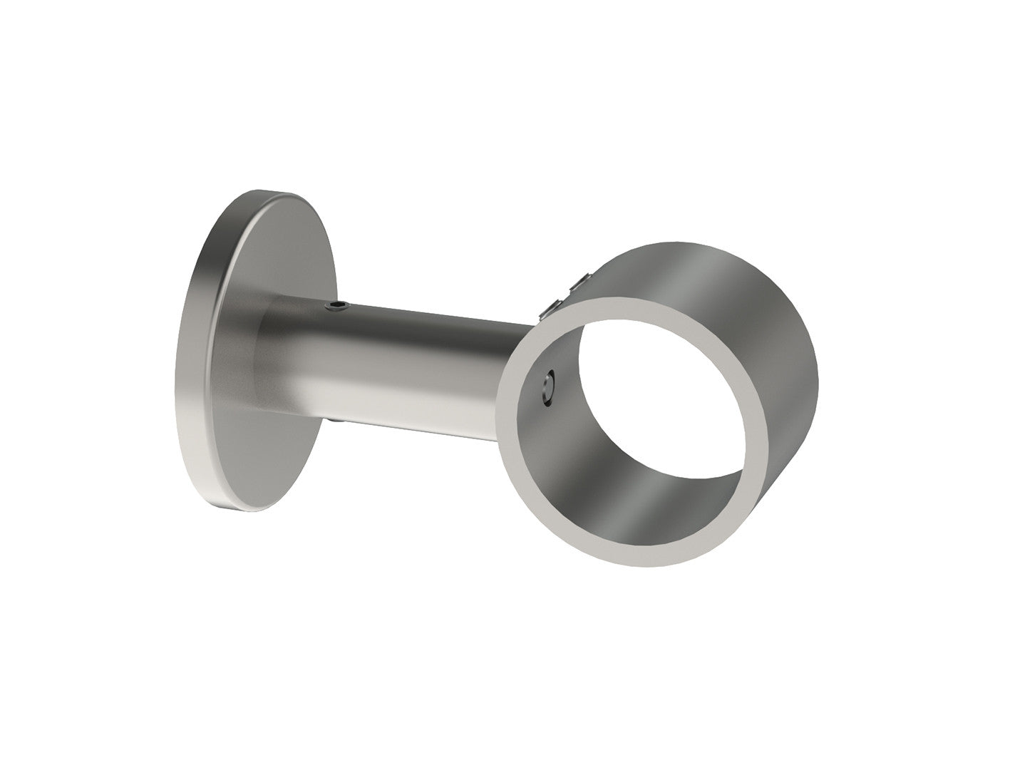 Stainless Steel face fix ring bracket for 30mm diameter curtain poles by Walcot House