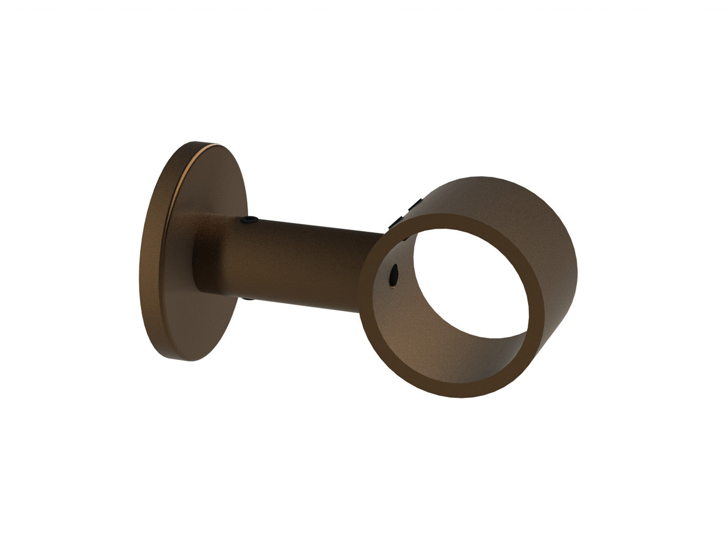 Brushed Bronze face fix ring bracket for 30mm diameter curtain poles by Walcot House