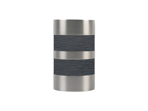 Flint grey large bobbin finial for 50mm curtain pole | Walcot House