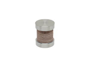 Fossil grey coloured twine groove finial | Walcot House 30mm stainless steel collection