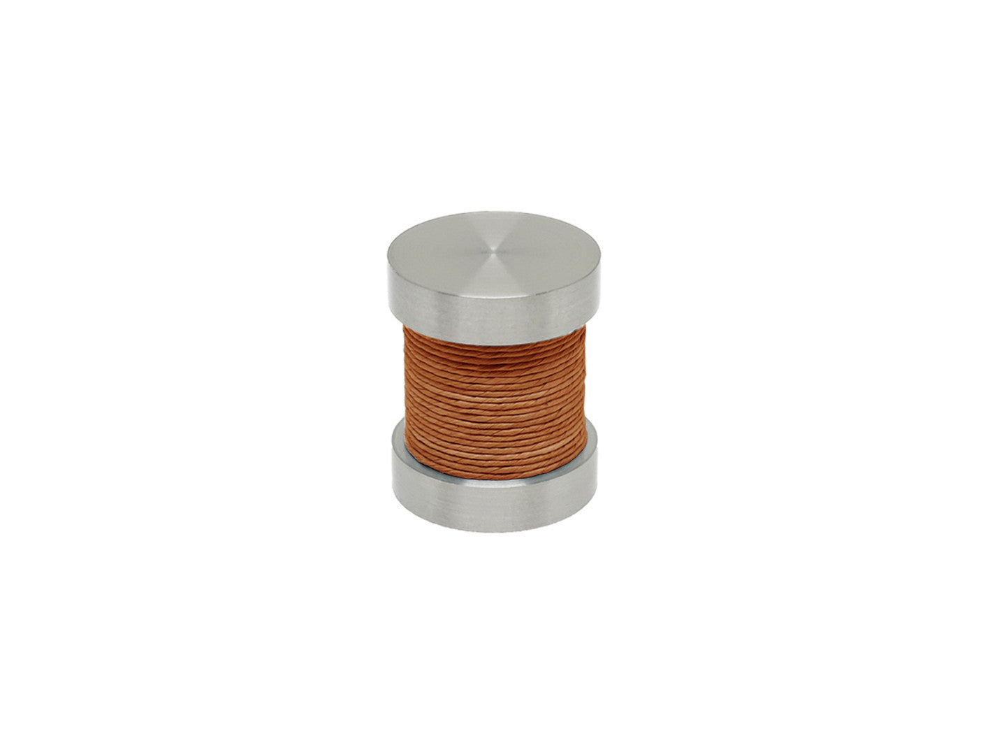 Fox orange coloured twine groove finial | Walcot House 30mm stainless steel collection