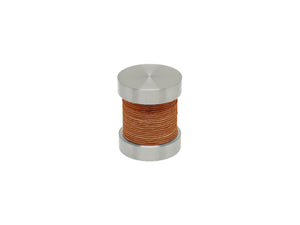 Fox orange coloured twine groove finial | Walcot House 30mm stainless steel collection