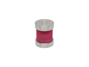 Hibiscus hot pink coloured twine groove finial | Walcot House 30mm stainless steel collection