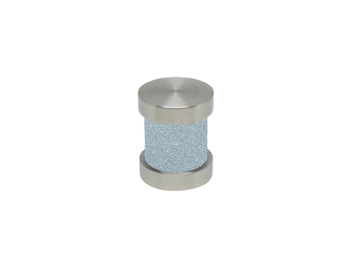 Ice blue groove finial | Walcot House 30mm stainless steel collection
