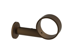 Bronze face fix ring bracket for 50mm diameter curtain poles by Walcot House