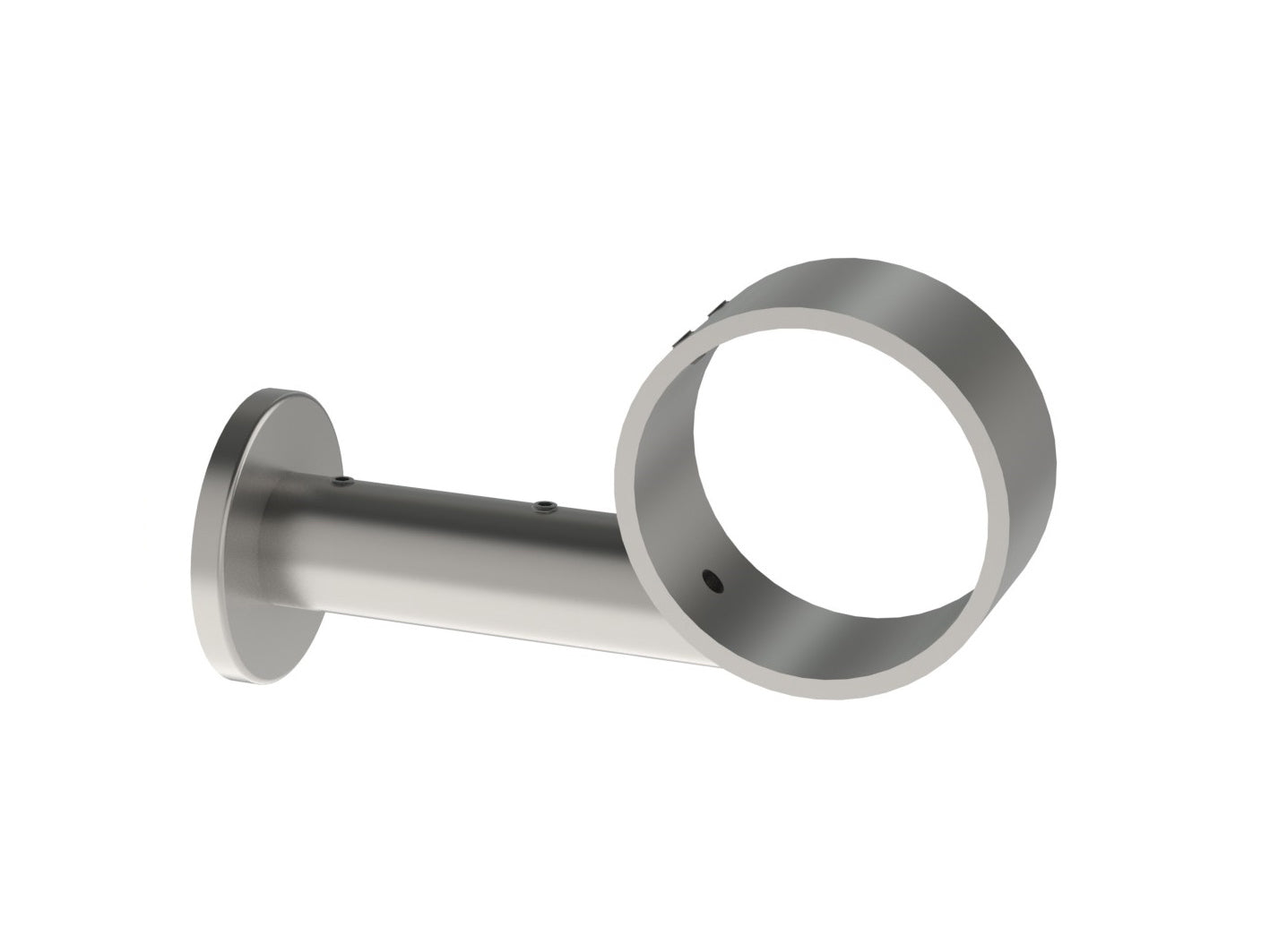 Stainless Steel face fix ring bracket for 50mm diameter curtain poles by Walcot House