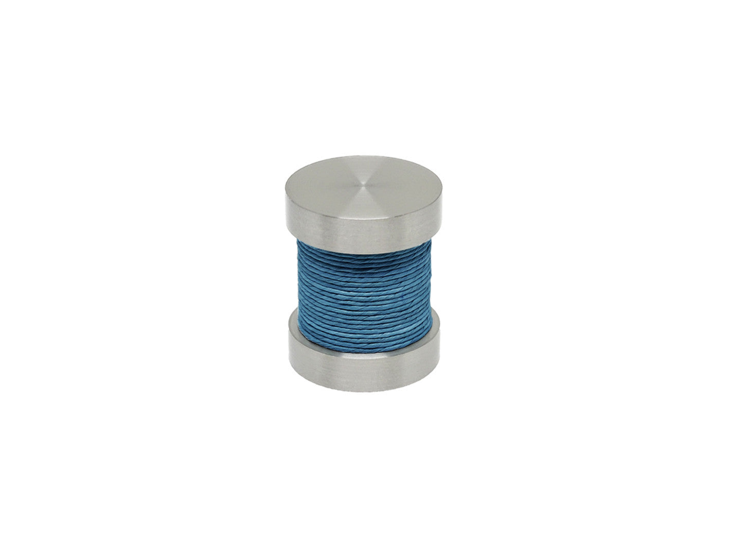 Lapis blue coloured twine groove finial | Walcot House 30mm stainless steel collection