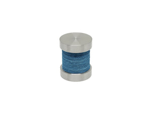 Lapis blue coloured twine groove finial | Walcot House 30mm stainless steel collection
