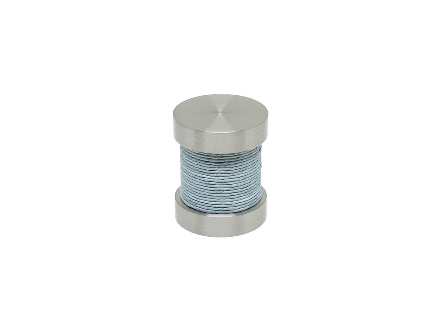 Mist blue coloured twine groove finial | Walcot House 30mm stainless steel collection