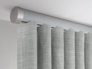 Flush ceiling fix curtain pole in moonlight blue by Walcot House