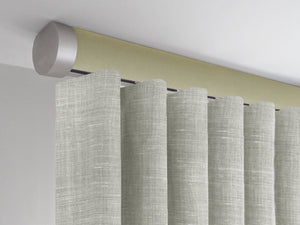 Flush ceiling fix curtain pole set in new acorn by Walcot House