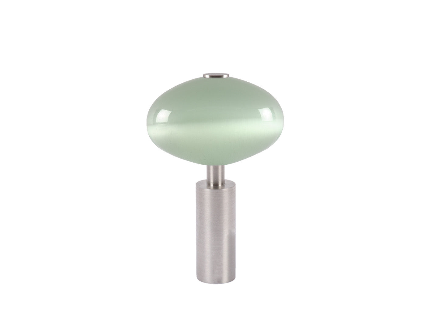 Glass moonstone finial in opal white | Walcot House 19mm collection