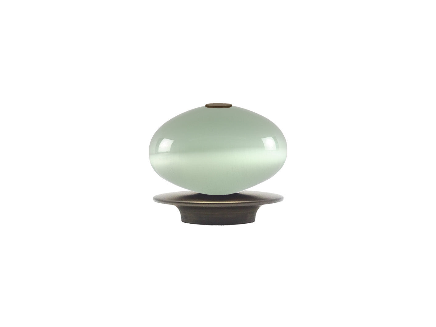 Glass moonstone finial in opal white | Walcot House 30mm collection