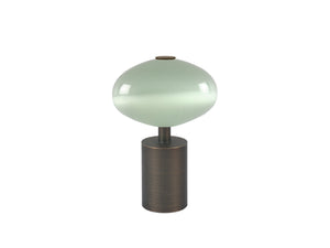 Glass moonstone finial in opal white | Walcot House 30mm collection