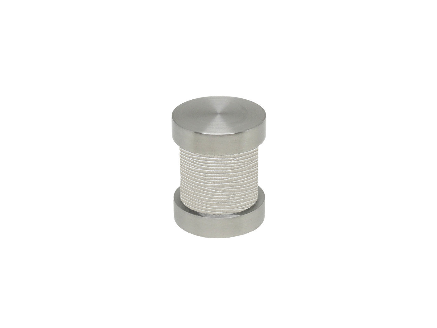 Opalite white groove finial | Walcot House 30mm stainless steel collection