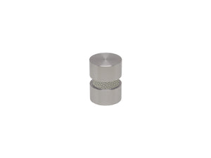 Pebble grey curtain pole finial in stainless steel for 19mm curtain pole