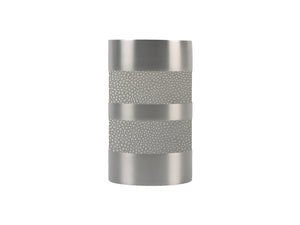 Pebble grey large bobbin finial for 50mm curtain pole | Walcot House