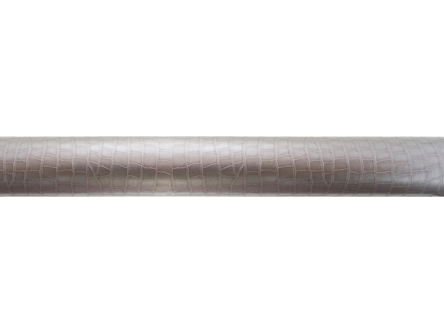 animal print wrapped and tracked curtain pole in rose pewter silver track by Walcot House