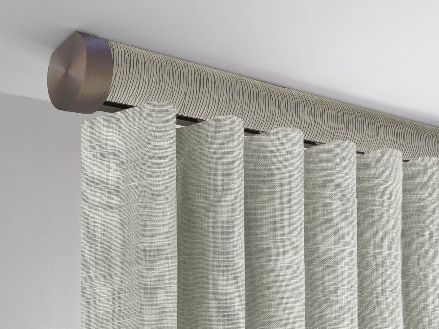 shale green ceiling fix curtain pole