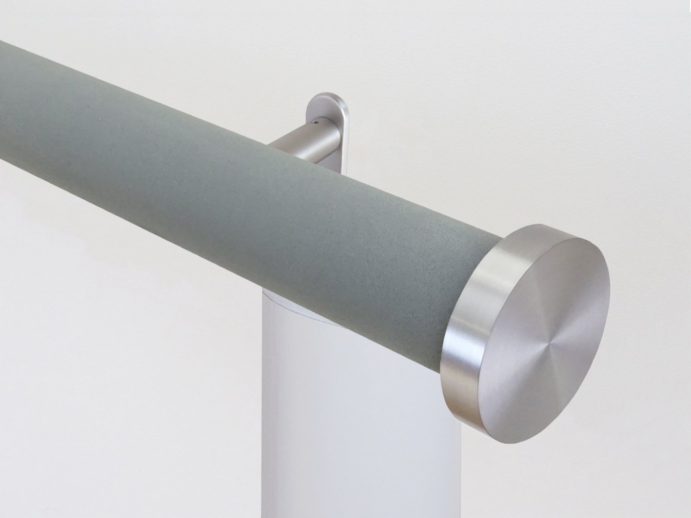Designer electric curtain pole, powered by Somfy Irismo wirefree motorised curtain track | Walcot House curtain pole specialists UK