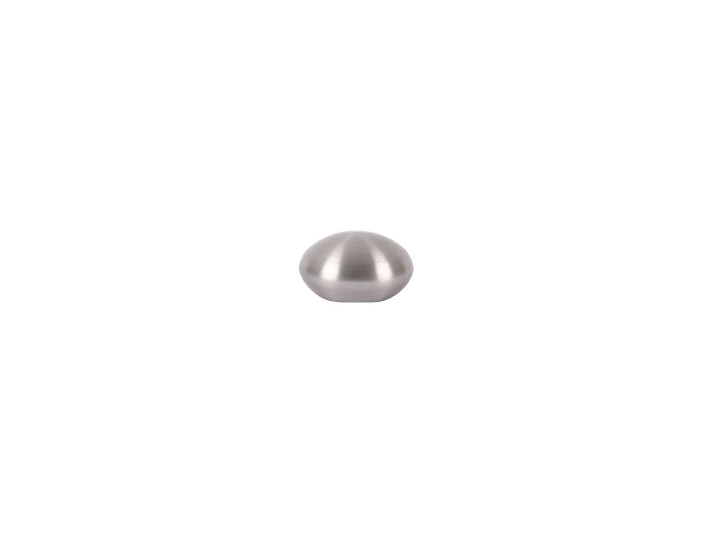 Elliptical Finial in stainless steel for 19mm curtain pole end
