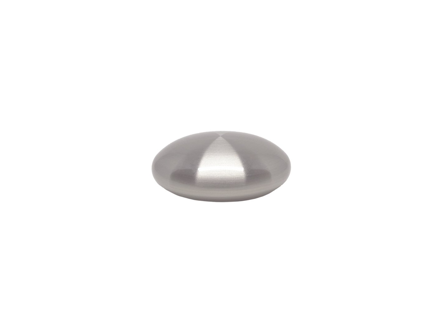 Elliptical finial in brushed steel for 30mm dia. Curtain Pole