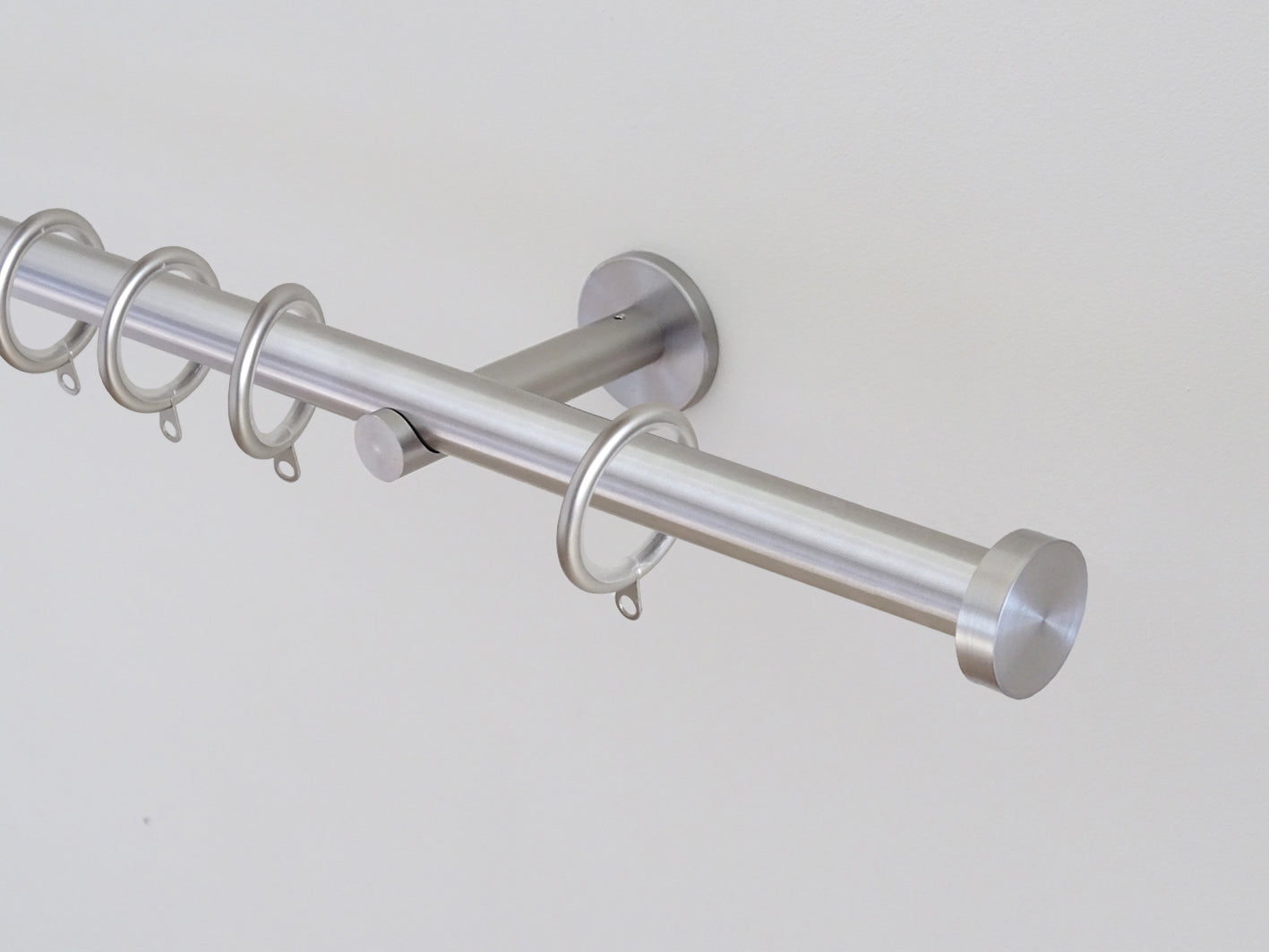 19mm dia. stainless steel curtain pole set with mini disc finials