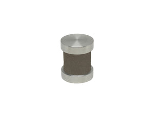 Vole brown groove finial | Walcot House 30mm stainless steel collection